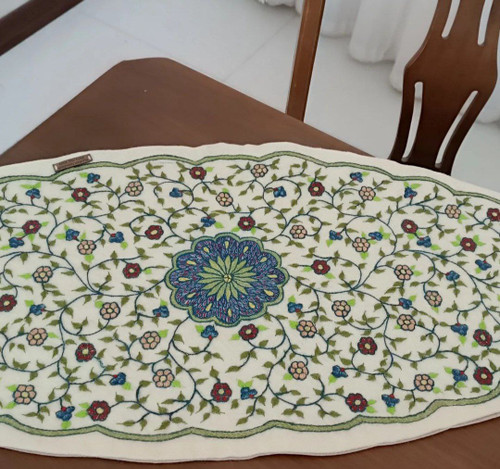 رومیزی بیضی پته